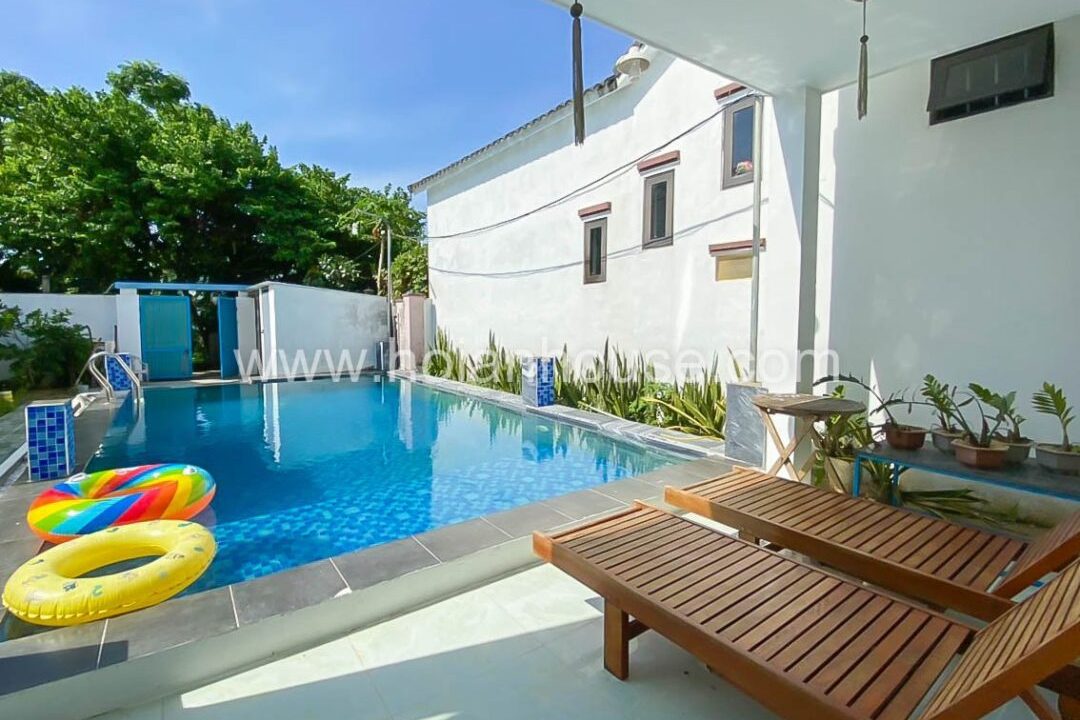 3 Beds, 2 Bath House With Swimming Pool For Rent In Cam Thanh, Hoi An (10 Million Vnd/month – Approximately $420)(hah563)