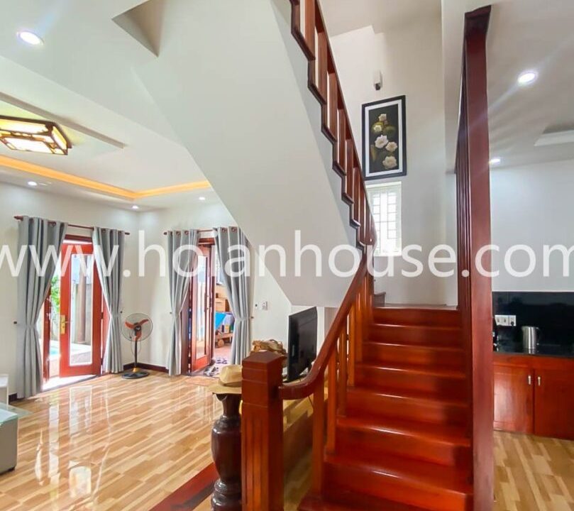 Neat And Clean 2 Bedroom, 3 Bathroom House With Swimming Pool For Rent In Very Nice Cam Thanh Neighborhood.(15 Million Vnd/month Approximately $640)(hah572)