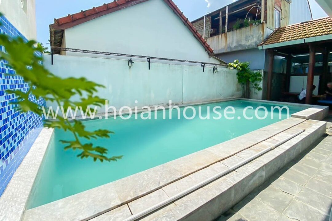 Neat And Clean 2 Bedroom, 3 Bathroom House With Swimming Pool For Rent In Very Nice Cam Thanh Neighborhood.(15 Million Vnd/month Approximately $640)(hah572)