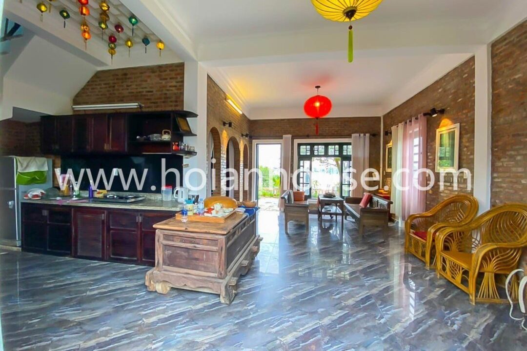 4 Bed, 4 Bath House With Beautiful River View For Rent In Cam Nam, Hoi An ( 15 Million Vnd/month – $640)(hah590)