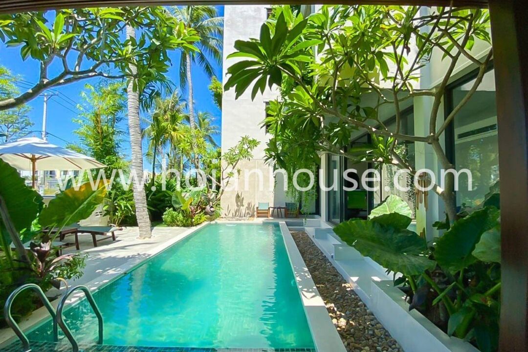 Brand New 6 Bedroom Villa With Large Swimming Pool For Rent In Cam Thanh, Hoi An (55 Million Vnd/month – Approximately $2,300)(hah597)