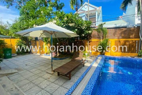 Charming 3 Bedroom House With Swimming Pool For Rent At An Bang Beach (32 Million Vnd/month – Approximately $1,355)(hah603)