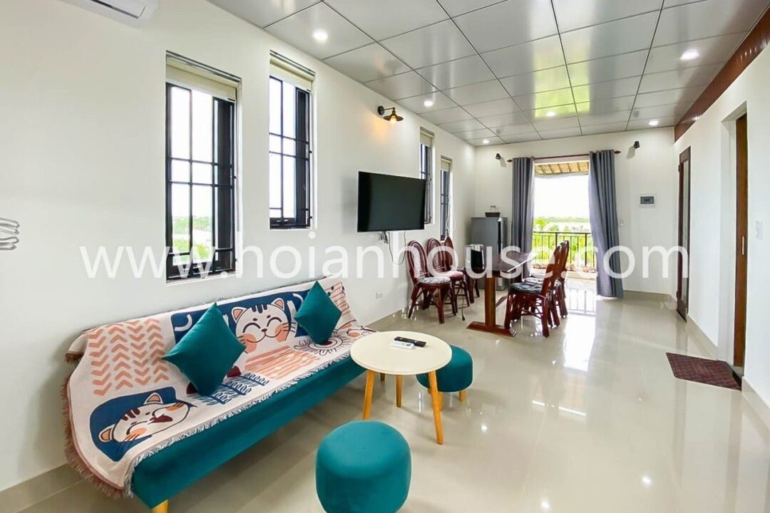 New Studio Apartment For Rent Located On The Top Floor In The Picturesque Area Of Cam Nam, Hoi An. (4,5 Million Vnd/month Approximately $190)(hah606)