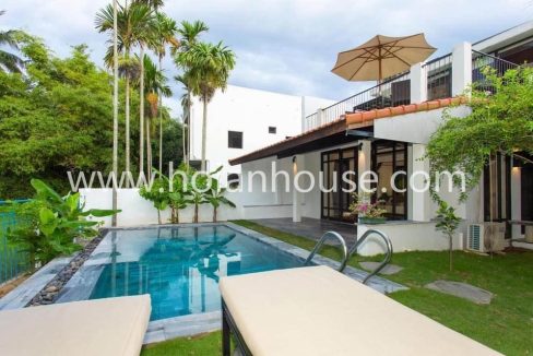 Charming 2 Bedroom Villa With A Refreshing Swimming Pool And A Picturesque View Of The Rice Paddy For Rent In Cẩm Thanh.(18 Million Vnd/month – Approximately $800)(hah629)