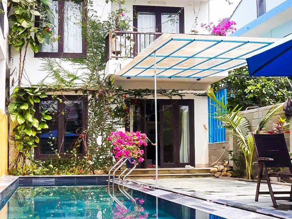 3 Bedroom House With A River View And A Swimming Pool For Rent In Cam Thanh, Hoi An ( Hah665)