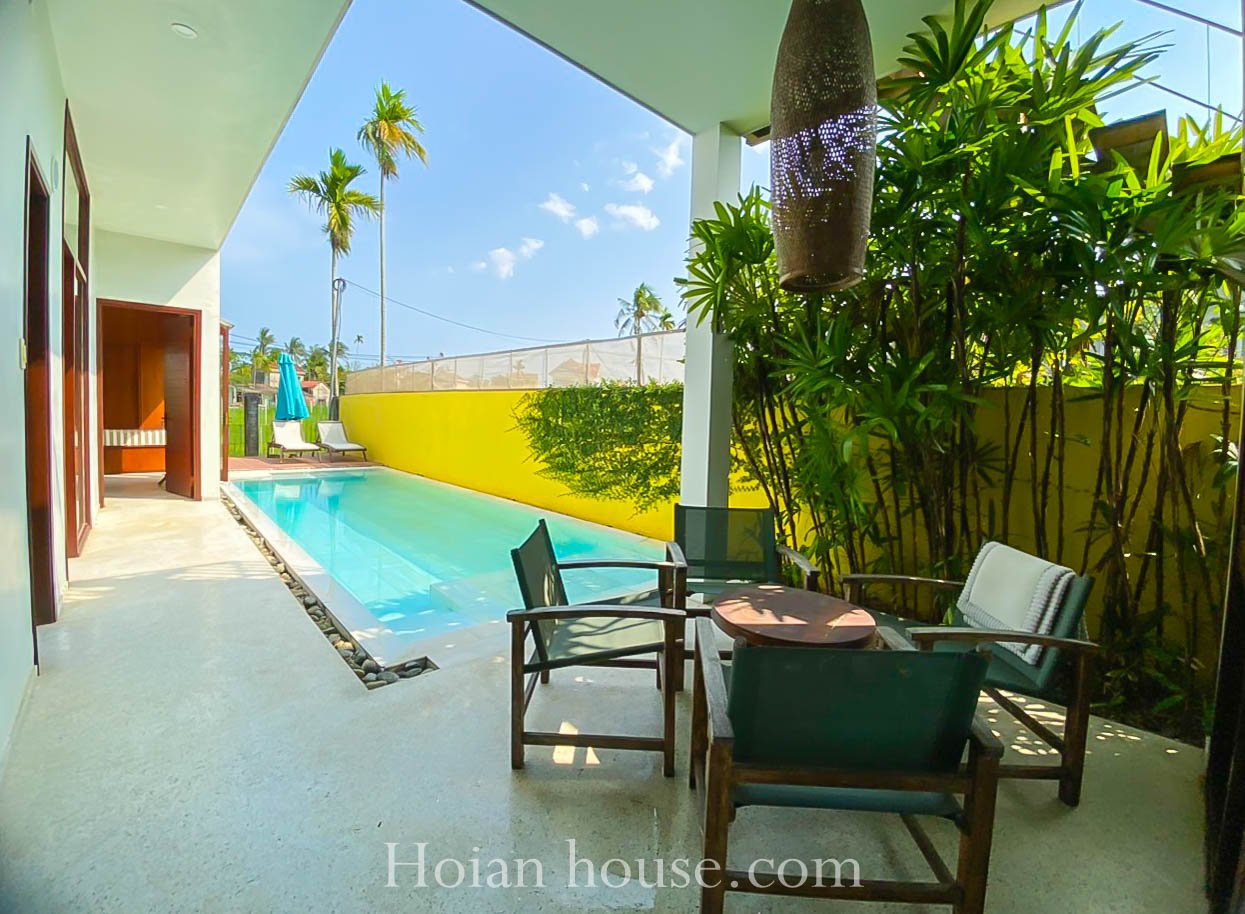 (hah676) Beautiful 3 Bedroom House With A Private Saltwater Pool For Rent In Hoi An.