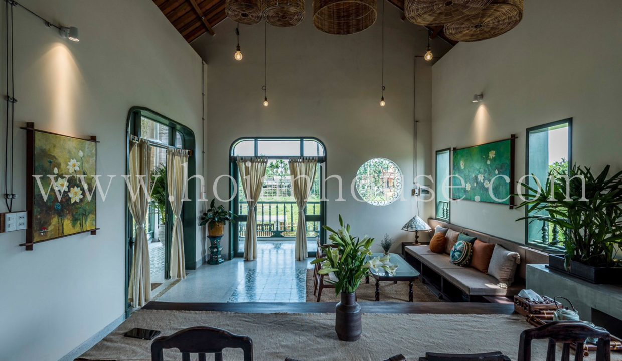 2 Bedroom Indochinese Style House With A Spacious 500 M2 Garden For Rent On The Countryside Of Hoi An. ( Hah667)