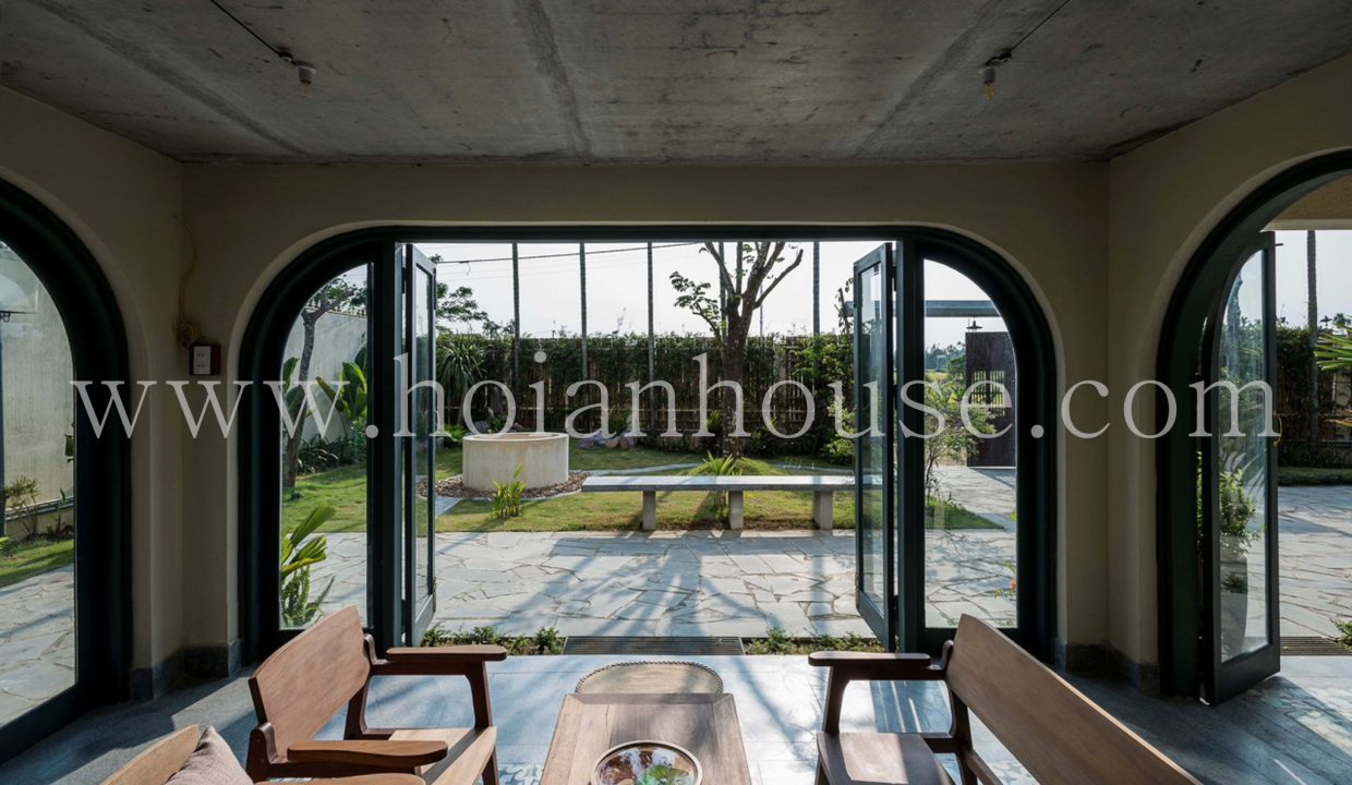 2 Bedroom Indochinese Style House With A Spacious 500 M2 Garden For Rent On The Countryside Of Hoi An. ( Hah667)