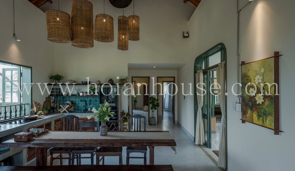 2 Bedroom Indochinese Style House With A Spacious 500 M2 Garden For Rent On The Countryside Of Hoi An. ( Hah667)
